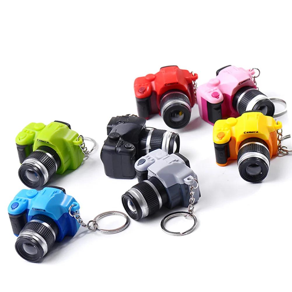 Cute Mini Toy Camera Key Chains Funny Creative Charm With Flash Light