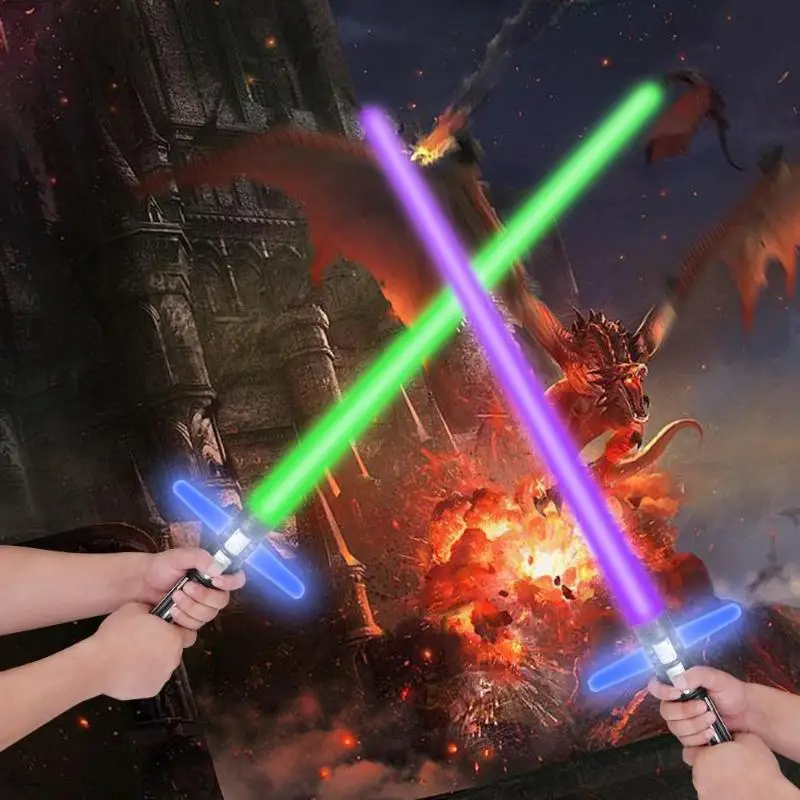 

Colorful Cross Telescopic Laser Sword Children Toy Sword Outdoor Lightsaber