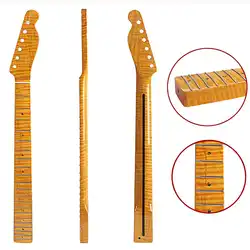 Электрогитары шеи 21 лада тигровый клен детали для акустической гитары натуральной глянцевой Для TL ST Электрический аксессуары для гитары