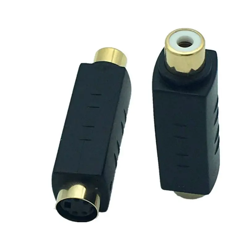 

2x S-VHS 4Pin Jack to RCA Jack Video Adapter Converter Gold Plated VCR Camcorder