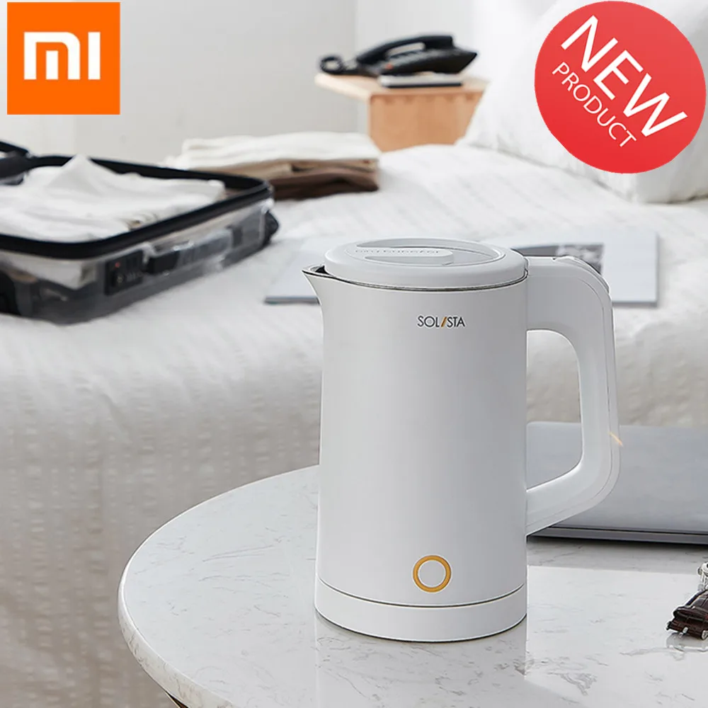 

Xiaomi S06-W1 Electric Kettle 0.6L Double Layer 304 Stainless Steel Instant Heating Water Kettle From Xiaomi Youpin 110V-240V