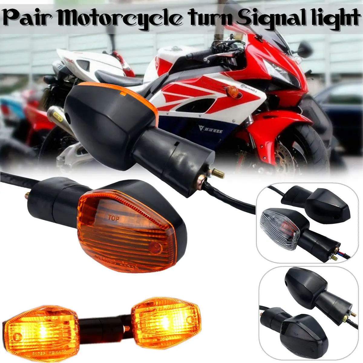 Указатель поворота мотоцикла светильник для Honda CB400 CB1300 CBR 600 1000 RR F4 F4i|indicator