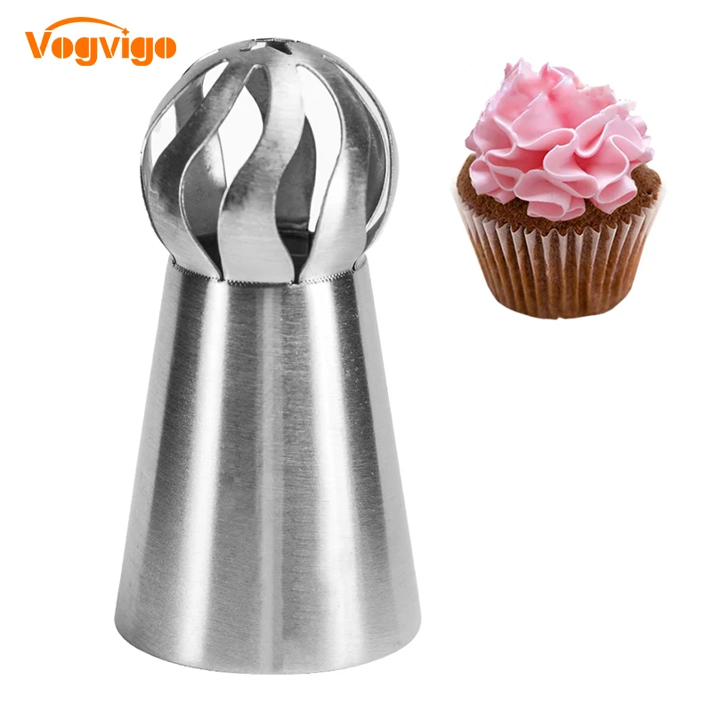 

VOGVIGO Cream Nozzles Russian Ball Nozzles Cake Decorating Tools Stainless Steel Pastry Flower Tips Icing Confectionery Nozzles