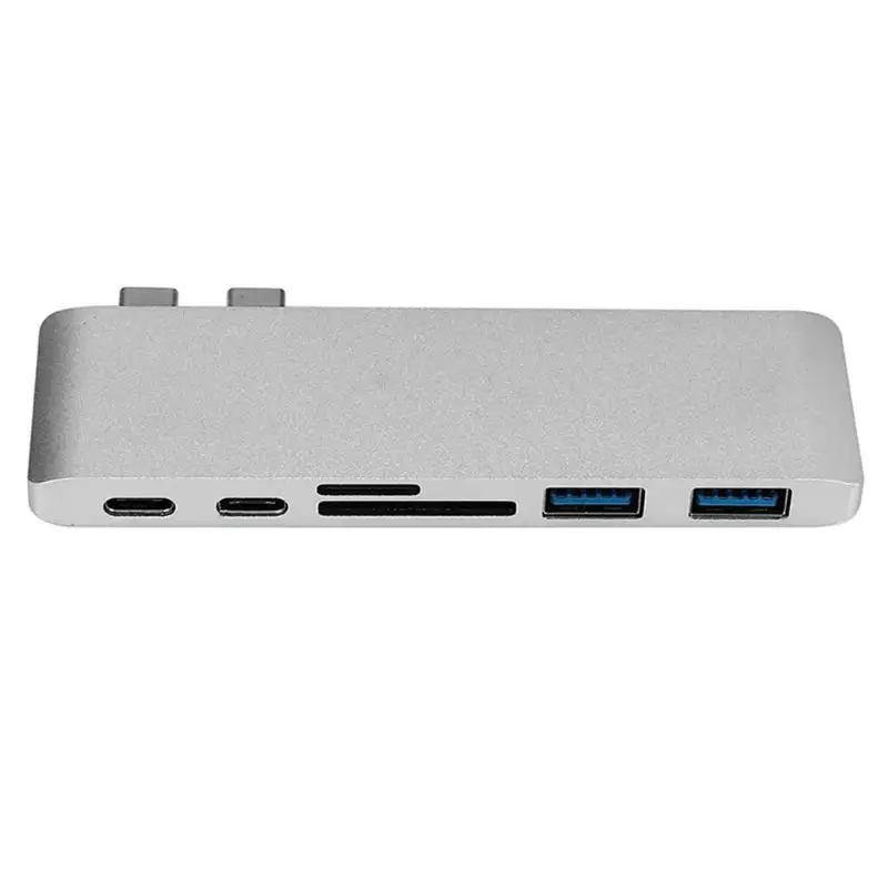 6 in1 USB 3,1 хаб Тип C USB 3,0 PD адаптер для MacBook Pro 13/15 с карты памяти Micro SD карты Алюминий ноутбука Extender