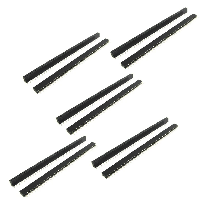 

10 Pcs 1x40 Pin 2.0mm Pitch Single Row Straight Female Pin Headers Strip