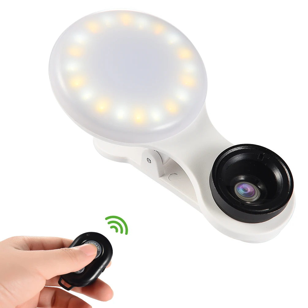 

LEDGLE LED Selfie Light Clip-on Light Portable for Smart Phone 3 Color Soft Lamp for Makeup Shooting Photography Lighting USB