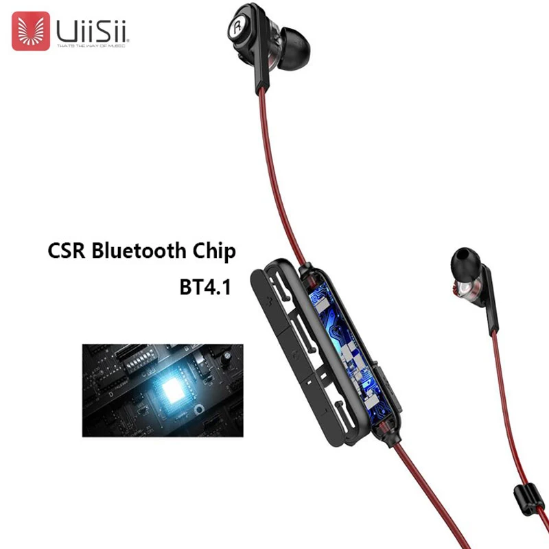 UiiSii BN60 Беспроводной Bluetooth гарнитура двойной динамическими наушниками вкладышами
