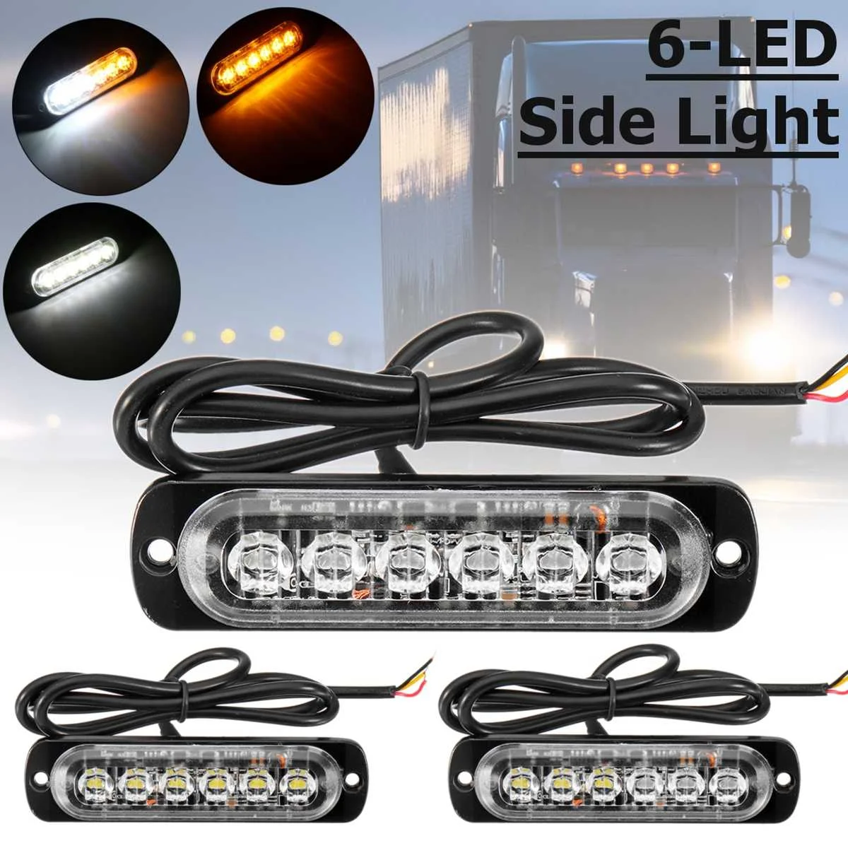 

Universal Led Truck Signal Lamp 12V~24V Strobe Warning Light Grille Flashing Light bar Car Lamp Anti-colisioan anti-dust Maker