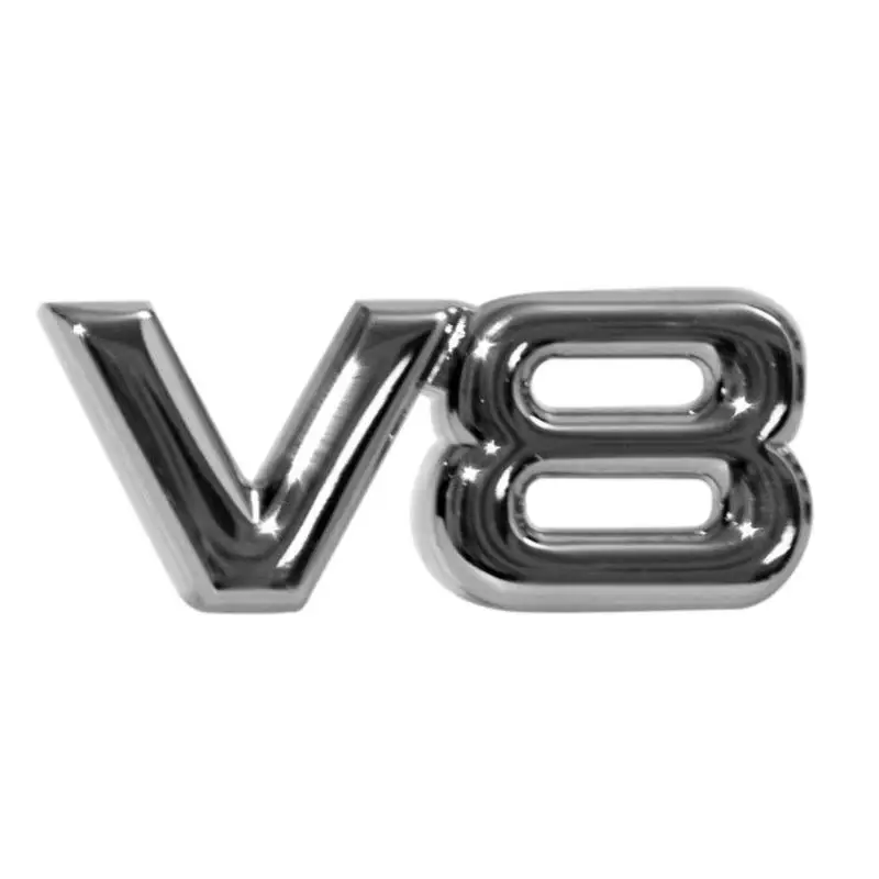 3D хромированная металлическая V8 Автомобильная наклейка багажника крышка