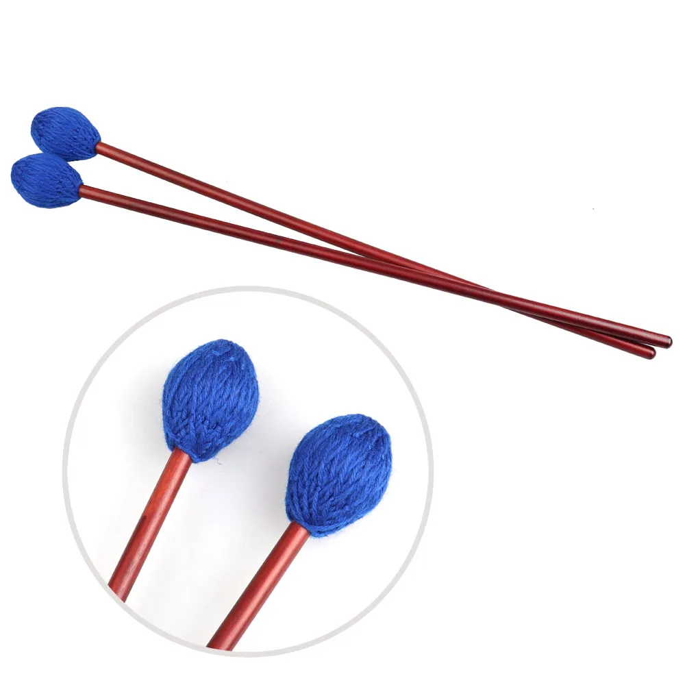 Высококачественная средняя жесткая пряжа Marimba Mallets синяя красная нейлоновая