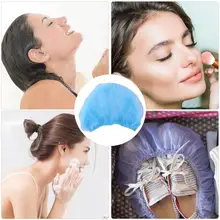 100 шт крышка Нетканая одноразовая шапочка для душа плиссированная Анти Пыль спа салон волос шапочки для ванной шляпы парикмахерские принадлежности