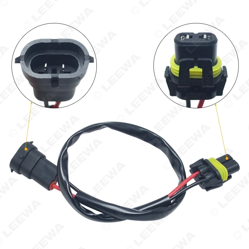 LEEWA 10 шт. 12 В Авто H11 в 9005/9006 разъем кабель питания HID конверсионный комплект