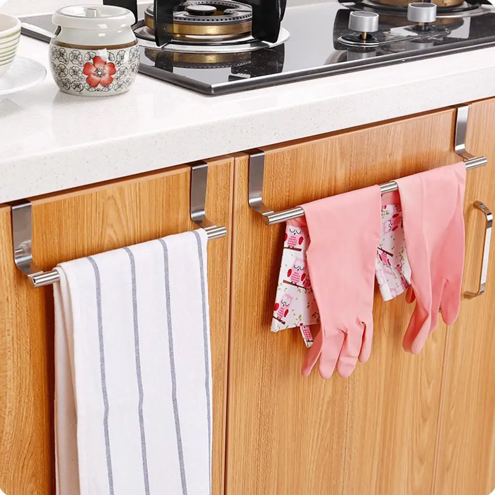 Large Kitchen Towel Rack Hanging Holder Cupboard Cabinet Door Back