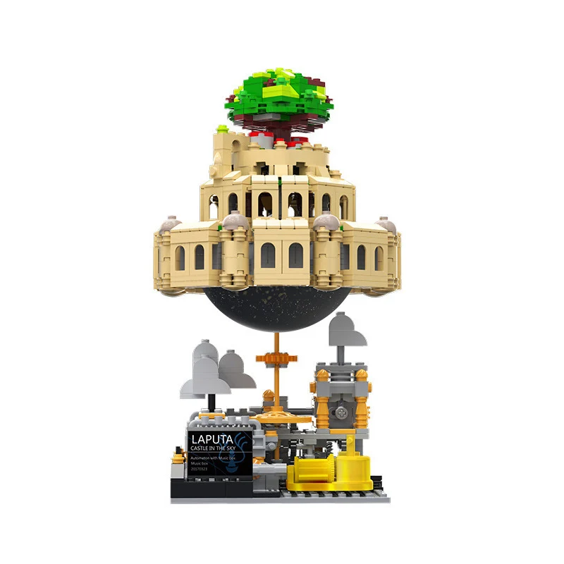 1179 шт Sky City Bricks креативный MOC металлическая Музыкальная Коробка Набор подарочных