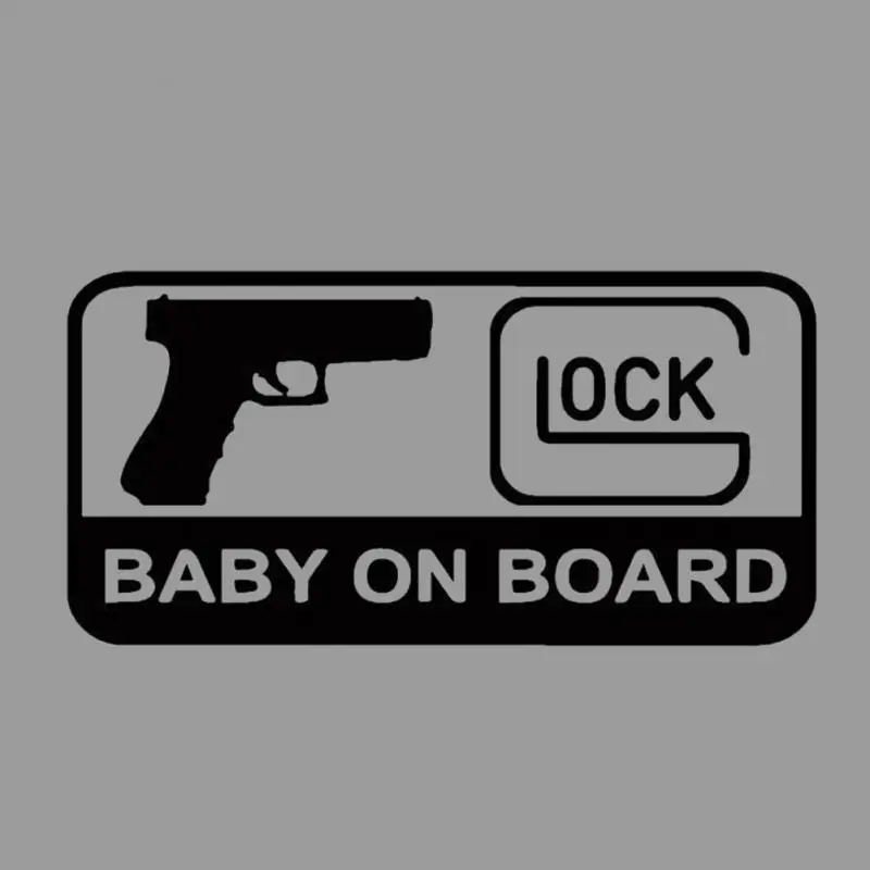 GLOCK BABY ON BOARD Character Decoration автомобильный виниловый автомобильный стикер Переводные картинки черный/серебристый