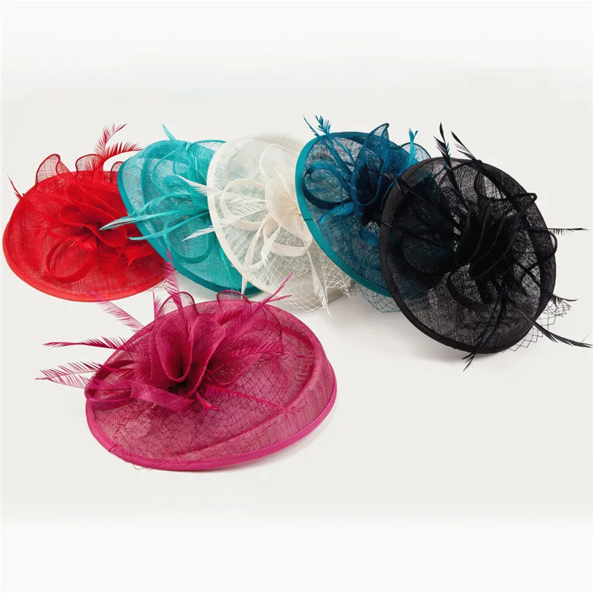 Женская официальная Шляпа Fedora Mariage шпильки для невесты женские элегантные перья восхитительный головной убор шляпка для церкви шляпа