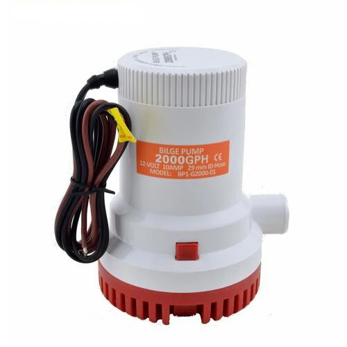 

High Pressure 2000GPH Boat Bilge Pump 24V Bilge Bump 24V DC 12V Kayak Rule Water Electric 2000 GPH 12 Volt