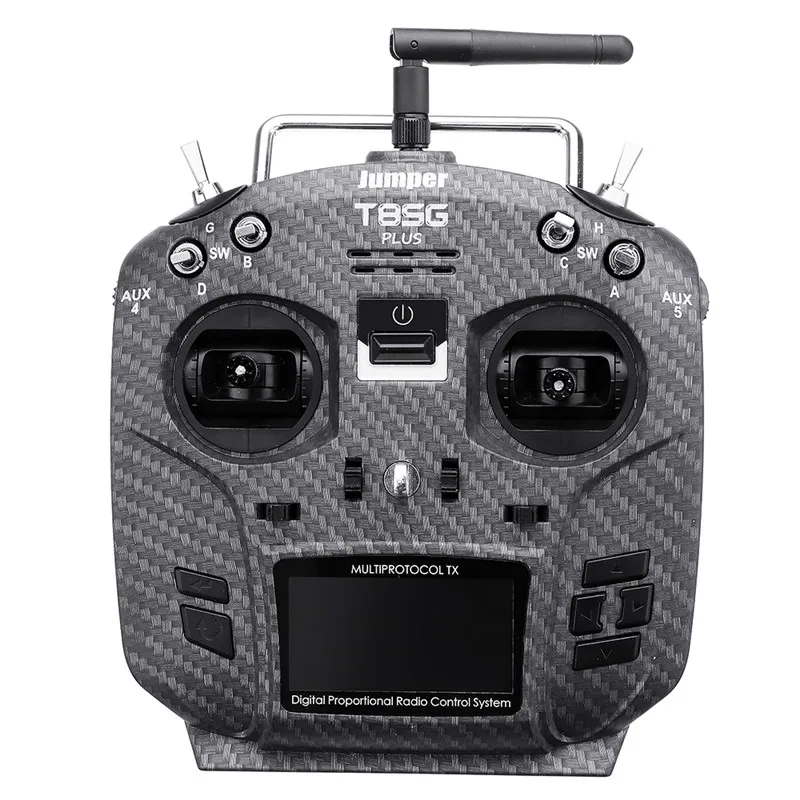 

Jumper T8SG V2.0 Plus Hall Gimbal Multi-protocol Advanced 2.7" OLED Transmitter Carbon Fiber for Flysky Frsky