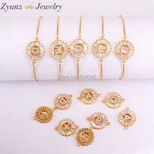 10 шт ZYZ298-2421 Новое поступление Мода 26 Браслеты с буквами для Для женщин ювелирные изделия простой золотые цепочки кристалл CZ камни Подвески Браслет