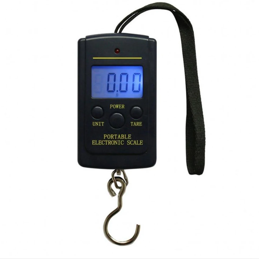

40kg x 10g Mini Digital Pocket Scales For Fishing Luggage Weight Steelyard Portable Electronic Hanging Hook Scales безмен