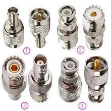 Коннектор JX 2pcs RF коаксиальный адаптер BNC Мужской Женский к UHF мужской PL259 SO239 разъем