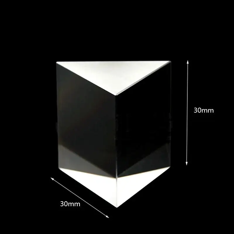 30x30x30mm Optical Glass Prisms Equilateral Triangle Right Angle K9 Lens Medicine | Канцтовары для офиса и дома