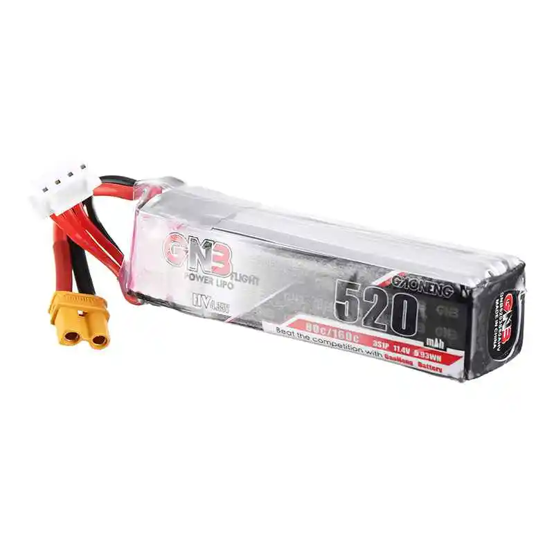 Высокое качество Gaoneng 11 4 V Lipo батарея 520mAh 80C 3S HV 34 RC XT30 Разъем для Racing FPV Дрон
