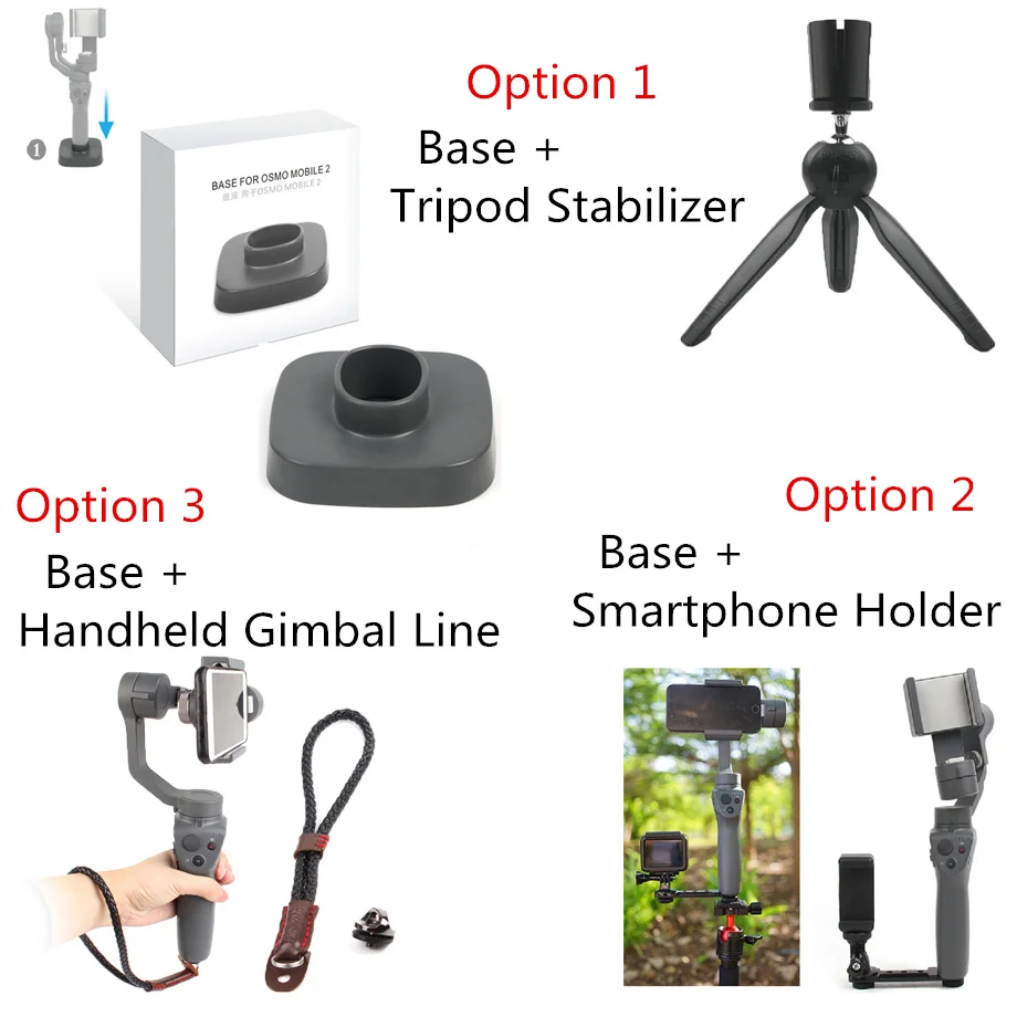 

DJI Osmo mobile 2 Base,Tripod Stabilizer,Handheld Stabilizer Smartphone Holder,Gimbal Line for DJI OSMO Mobile 2 Accessory set