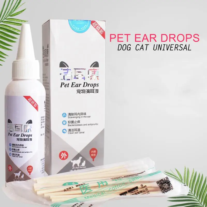 Pet Cat Dog Ear Cleaner Pet серьги капельки для контроля инфекций дрожжевые клещи облегчить зуд антибактериальные удаляет запах товары для собак