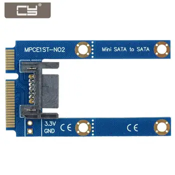 

CY 50mm Mini PCI-E mSATA SSD to Flat SATA 7pin Hard Disk Drive PCBA Extension Adapter