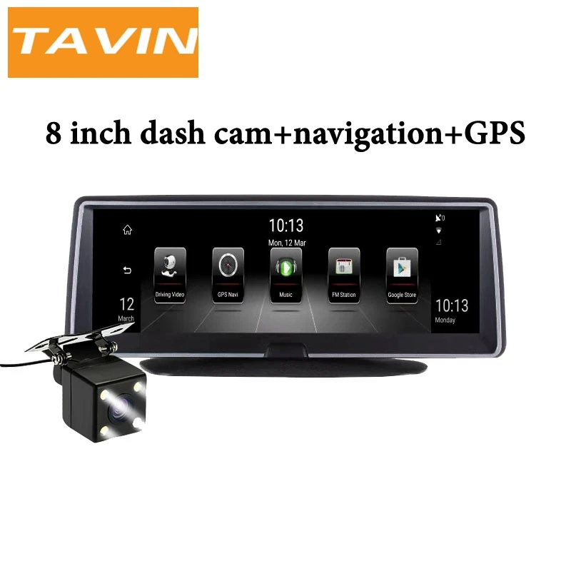 

Car DVR 4G WIFI Android 5.1 GPS Navigator Dash Camera Video Recorder Full HD 1080P Video Registrator Car DVR 8inch Dashboard