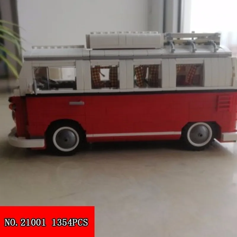 

Lepin Block 1354pcs Collection Edition Public T1 Camper Touring Car Spelling Insert Alpinia Building Blocks Children Toys 21001