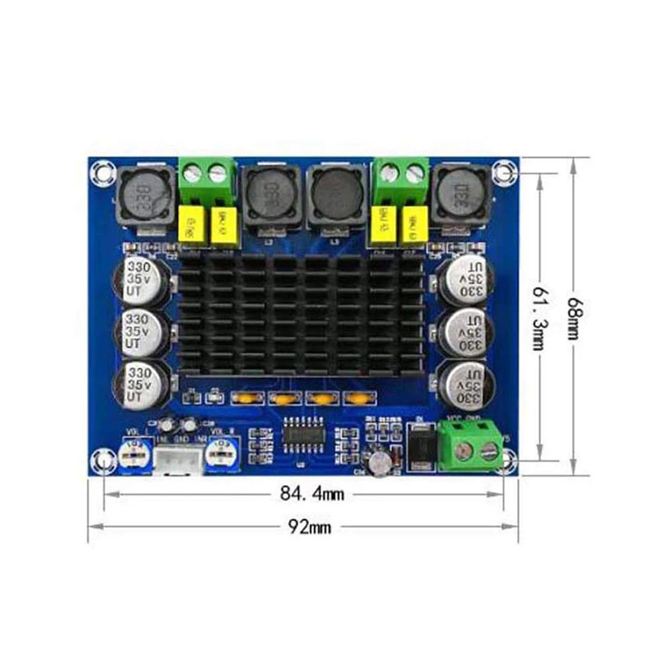 Двухканальная цифровая плата усилителя мощности TPA3116D2 2*120W XH M543|Усилители