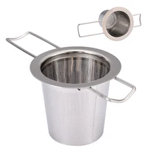 Ситечко для заварки чая из нержавеющей стали с металлической крышкой ситечки для чая Посуда для напитков кухонные аксессуары