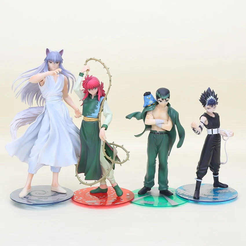 См аниме йюйю хакушо Hiei Figurativo Курама Demone Volpe Юсуке Urameshi фигурку игрушки Bambole Regali |