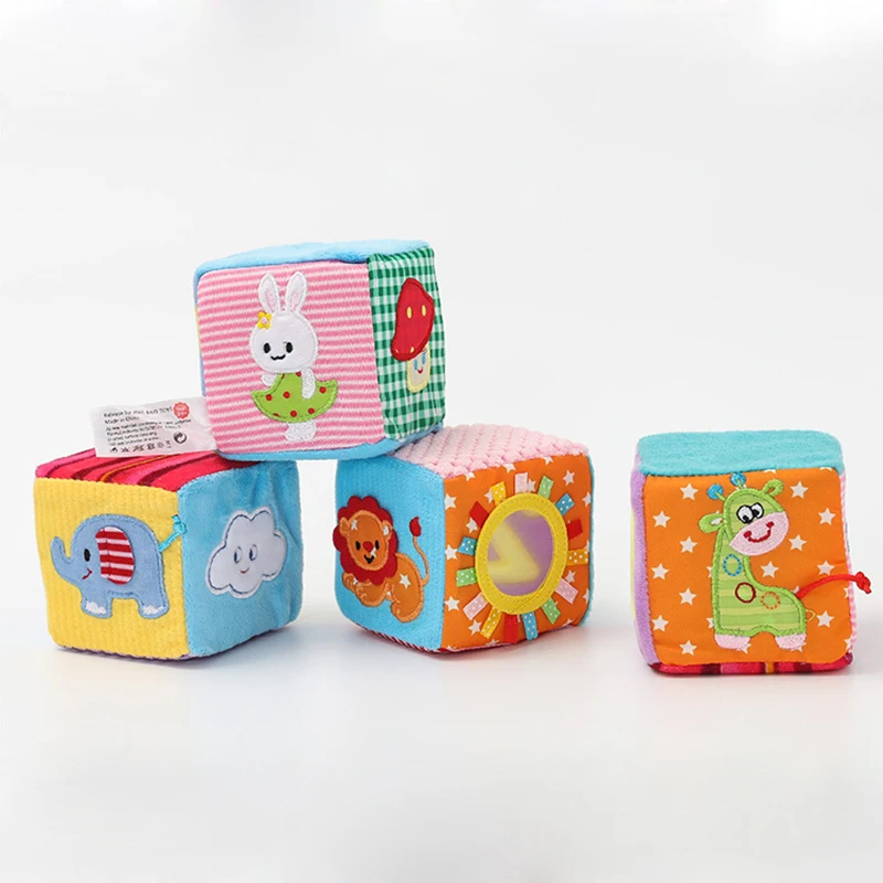 6pcs Seven Centimeters Digital Building Blocks Baby Child Baby Puzzle Early Education Plush Cloth Toy Doll Set Cube