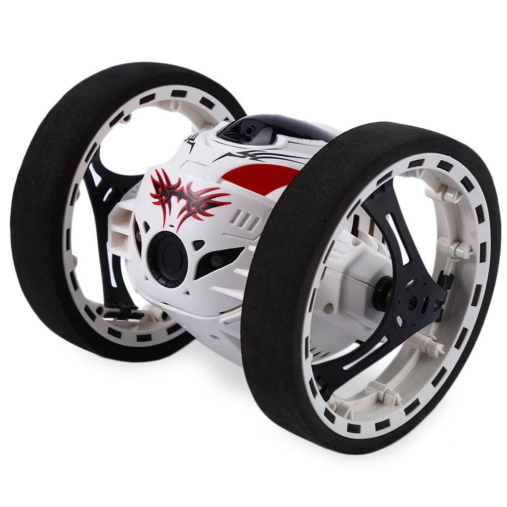 PEG SJ88 Mini Cars Bounce Car 2.4GHz RC Car with Flexible Wheels Rotation LED Light Remote Control Robot Car Toys for Gifts