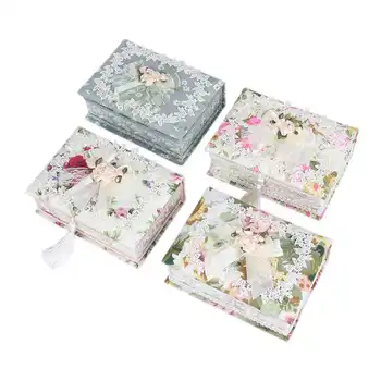 

1Pc Pastoral Jewelry Organizer Earring Casket Storage Box Container Casket For Jewelry Trinket Storage Case Gift Box