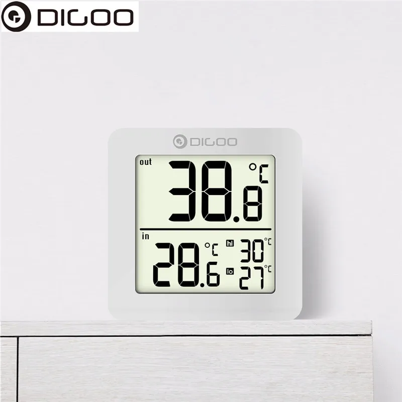 

DIGOO DG-TH01 Mini LCD Digital Thermometer Multifunction Indoor Outdoor Probe Temperature Sensor Mon