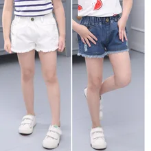 Летние джинсовые шорты для девочек-подростков; Детские шорты; детская одежда; джинсовые шорты для девочек; короткие штаны для маленьких девочек