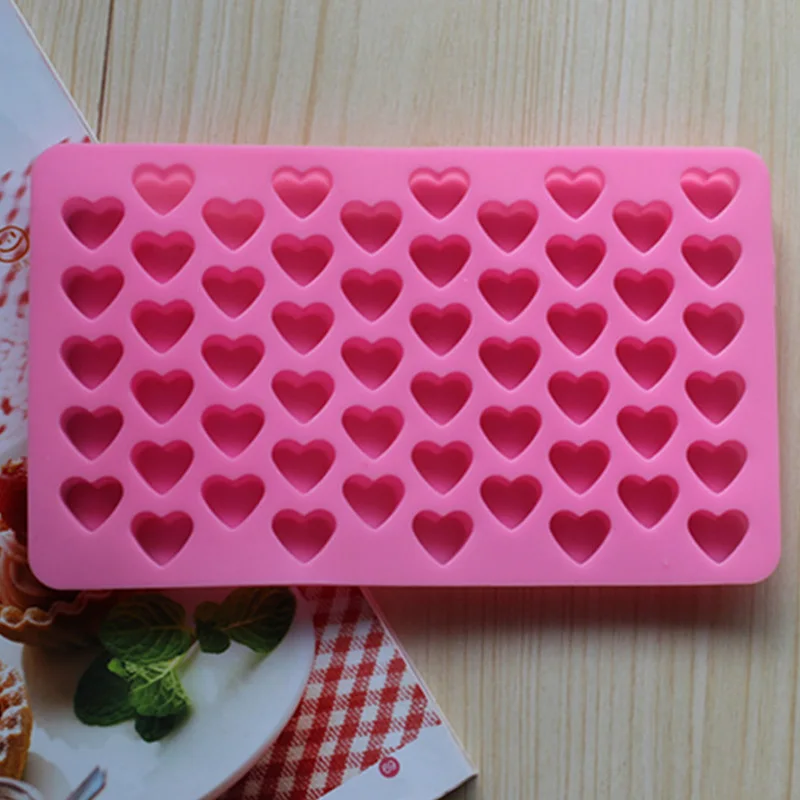 

Bar Cake Bakeware Mold Baking Tool Heart Shaped DIY Pastry 3D Silicone 55 Holes Ice Block Soap Mould Chocolate Jelly Candy