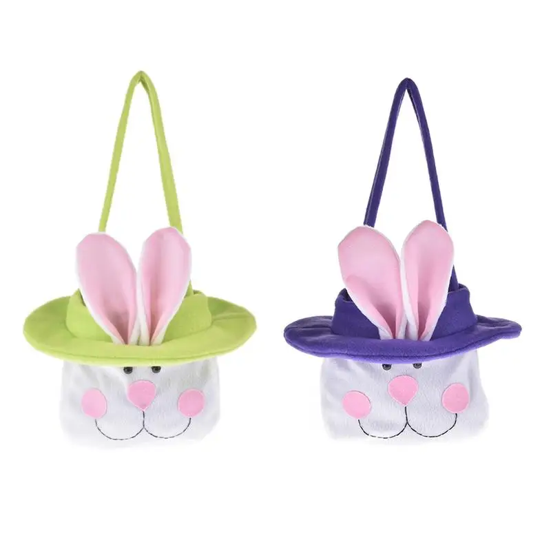 

Easter Day Long Ear Bunny Gift Candy Bag Cute Rabbit Easter Decor Candy Handbags Cartoon Portable Gift Egg Bags Drop Shipping