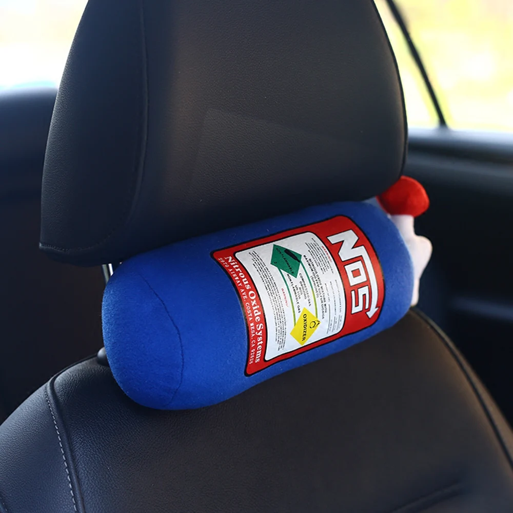 Nos Nitrous Oxide Bottle Pillow Car Decor Backrest Cushion Creative