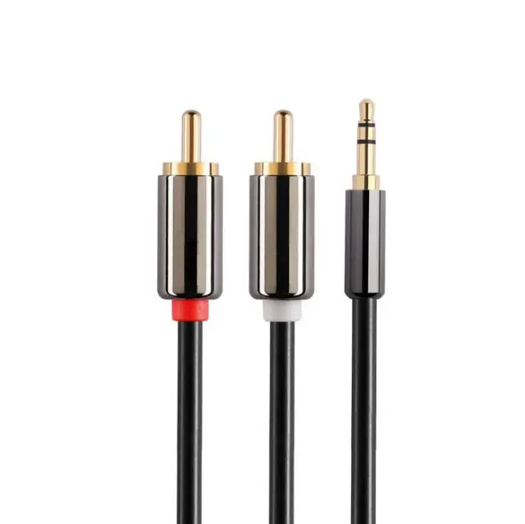 50 шт./лот аудиокабель 2RCA к 3 5 для автомобиля усилитель телефон наушники Динамик RCA