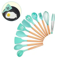 11 шт. кухонные принадлежности из силикона Набор Антипригарной сковороды кухонные инструменты для приготовления пищи набор кухонных инструментов и гаджеты Аксессуары для гаджетов для кухни