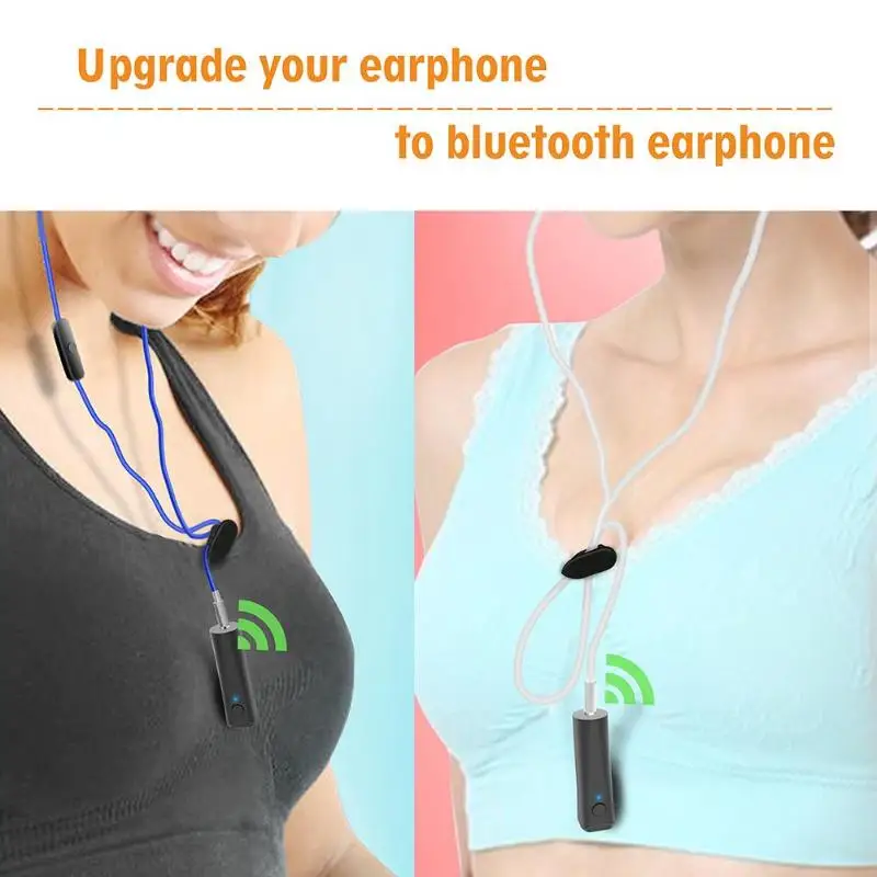 

ALLOYSEED Bluetooth5.0 Handsfree Wireless Adapter 3.5mm Mini Stereo Audio Receiver for Speaker Phones Car Headphones Quality