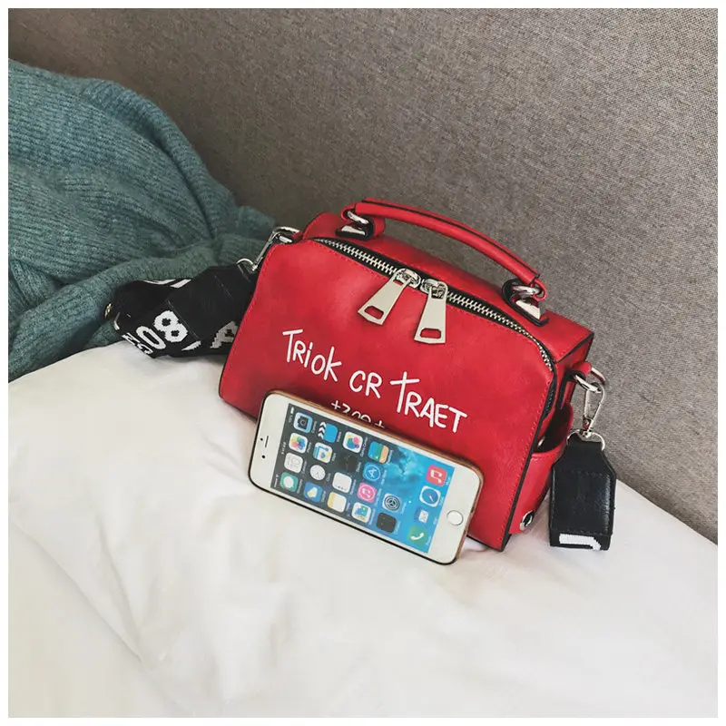 Bolso de hombro de mujer VOLESS bolso de mano de moda carta decoración bolsas de asas de correa ancha bandolera para mujeres saco A principal
