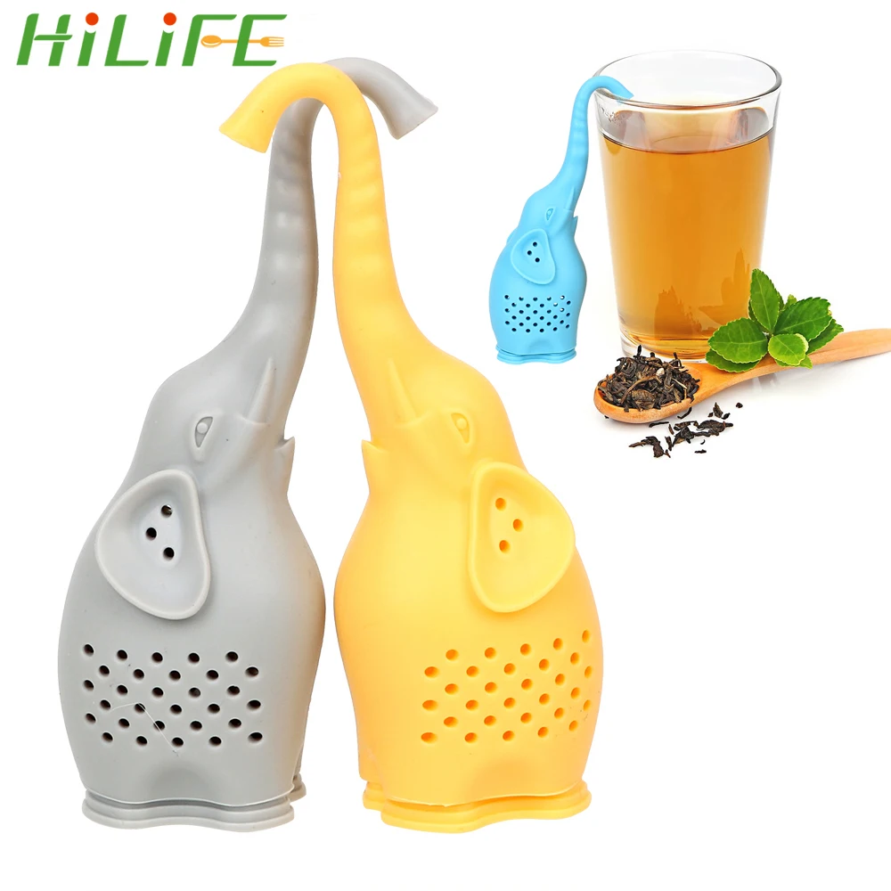 

HILIFE Tea Strainer Filter Cute Elephant Silicone Diffuser Teaware Tea Accessories Tea Infuser