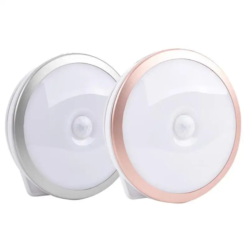 

Round 6LED Infrared Motion Sensor Lights USB Light Control Smart Night Lamp Home Night Light Lamp