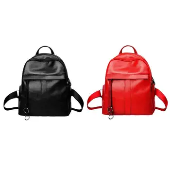 

Zipper PU Leather Women Shoulder Backpack Girls Travel School Small Bookbag mochila feminina mini backpack sac a dos